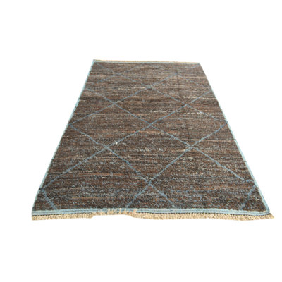 Tapis bleu et brun Jernigan