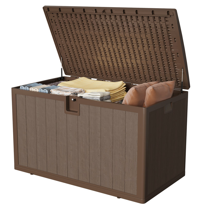 HAUSPROFI 71cm W Deck Box, Brown