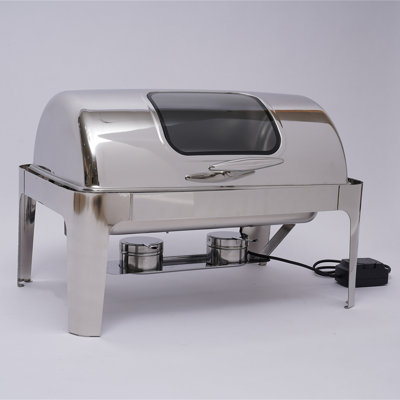 Table chauffante pour buffet en acier inoxydable 110V 400W avec couvercle