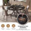 Plateau de table rond moderne en céramique frittée noire de 53 pouces (plateau seulement)