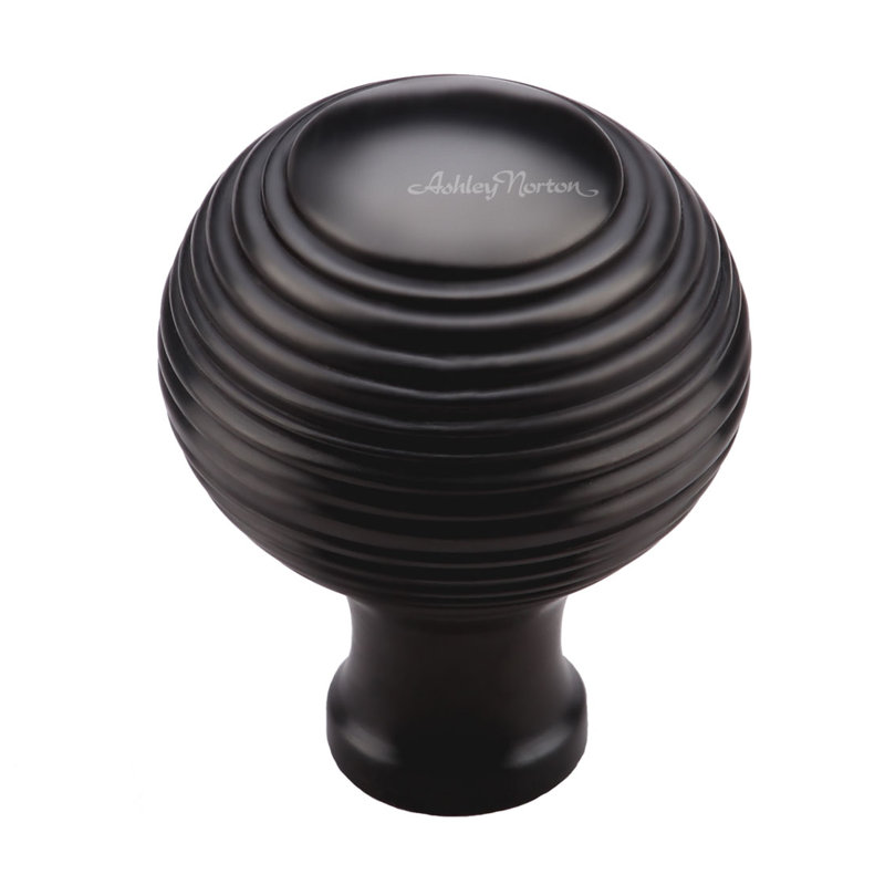 1 1/4" Diameter Round Knob, Flat Black