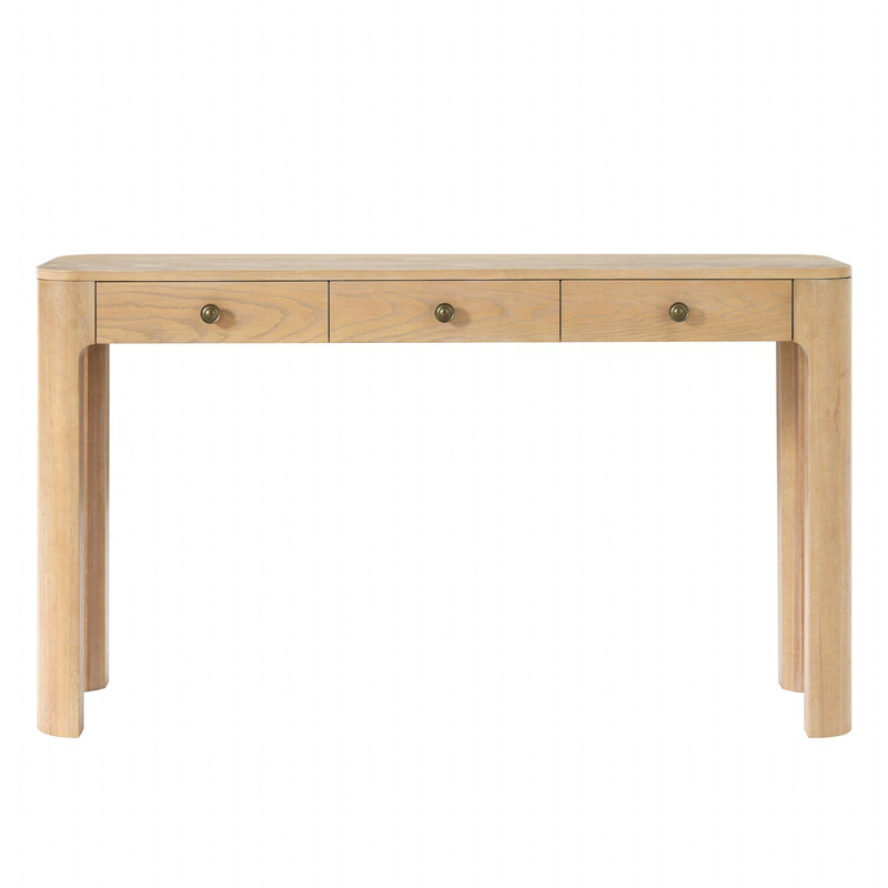 Console rustique avec coins arrondis, Light Oak