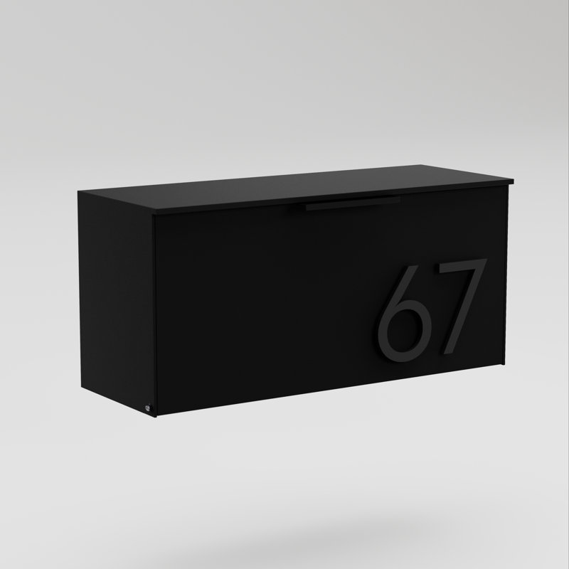 Boîte aux lettres murale Short Stack, Noir, Noir, Oui