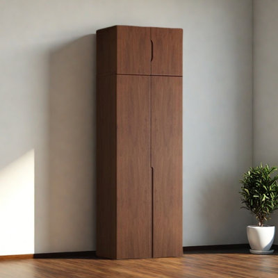 Armoire simple en noyer moderne