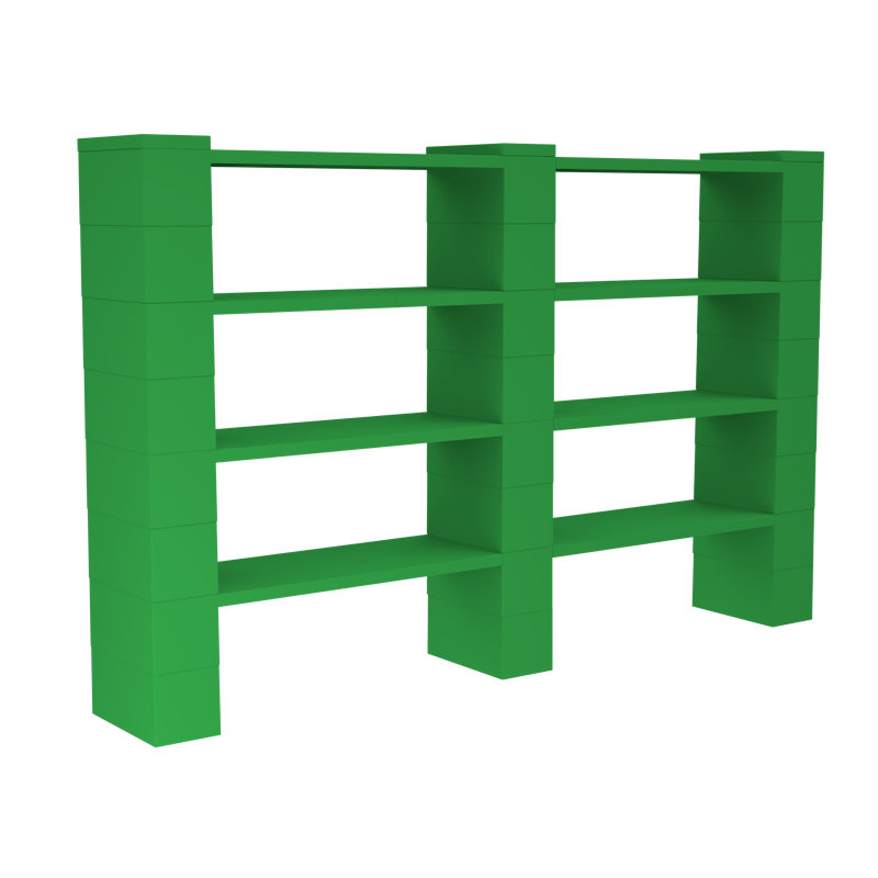 EverBlock 4 Level Double Shelving Kit, Green