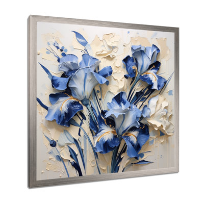 «Blue and White Garden of Irises II», reproduction sur toile
