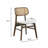 Solace Rattan Back Upholstered Solid Wood Dining Chair (Set of 2)-1793538425