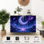 Buffet avec rangement Celestial Crescent Moon Stars Crystals Lake avec 2 portes pour le salon et la cuisine