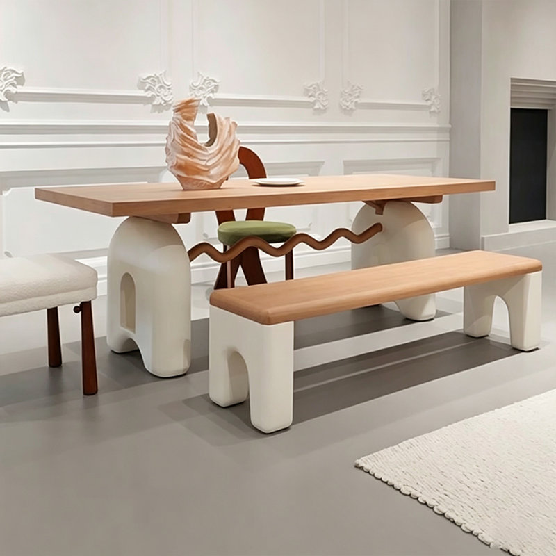 Table de salle à manger Burlywood, H 29,92 po x L 86,61 po x l 35,43 po