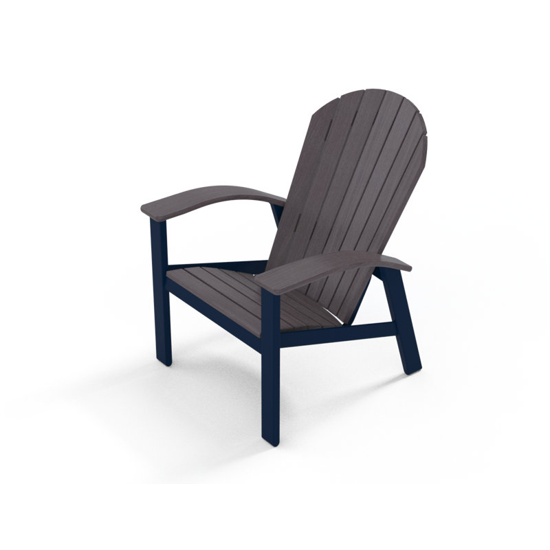 Augusto Outdoor Adirondack Chair, Graphite, Boardwalk