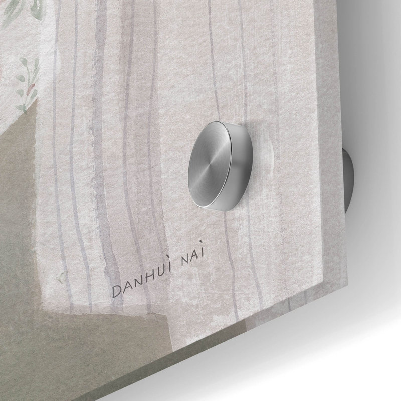 Art mural en verre acrylique 24 po x 24 po «Laundry Day 1 Neutral» par Danhui Nai, H 24 po x l 24 po