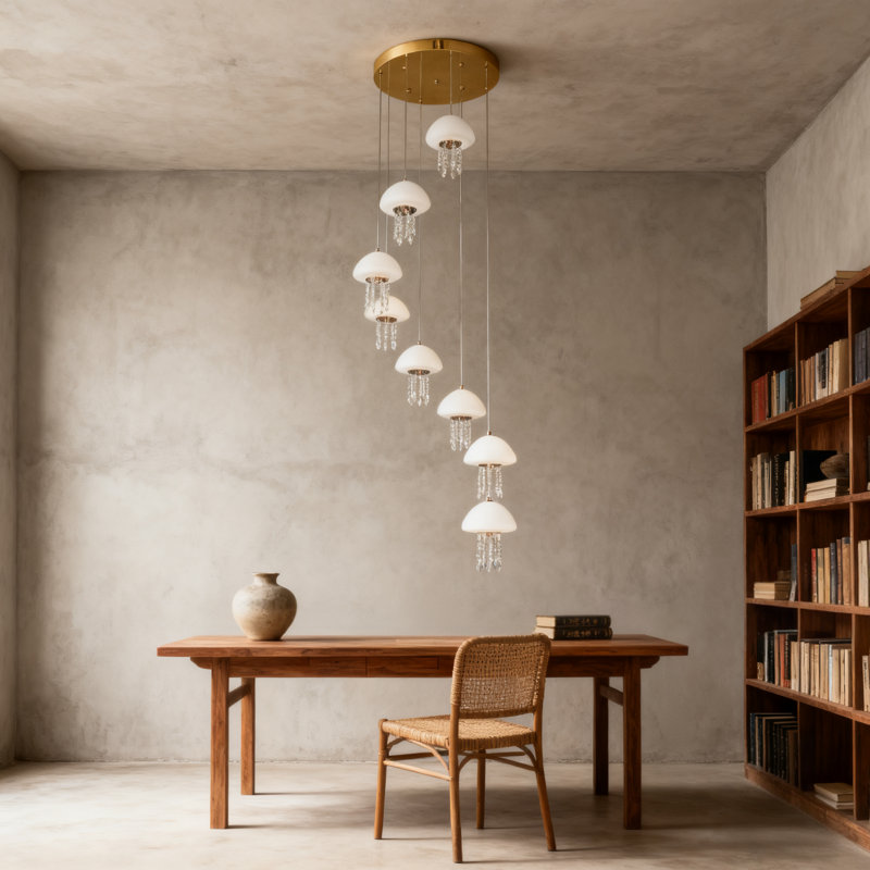Luminaire suspendu à DEL 8 lumières à intensité variable