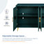 Meuble télé en bois avec armoire de rangement et tablettes réglables-129230473