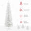 Arbre de Noël artificiel enneigé 6 pi, arbre de Noël mince avec branches réalistes et base en plastique-880238112-880238113