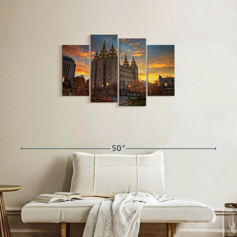 Adella Temple Square, 22" H x 36" W
