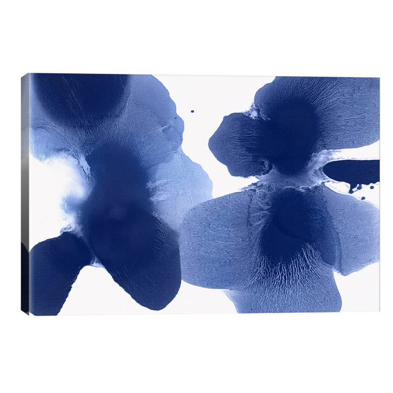 " Dynamic Indigo " by Hannah Carlson, 32" H x 48" W x 1.5" D, Wrapped Canvas