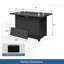 Foyer de table d'extérieur au gaz 43 po 2-en-1 The Hearth & Table | Foyer noir 50 000 BTU certifié avec CSA et couvercle en verre