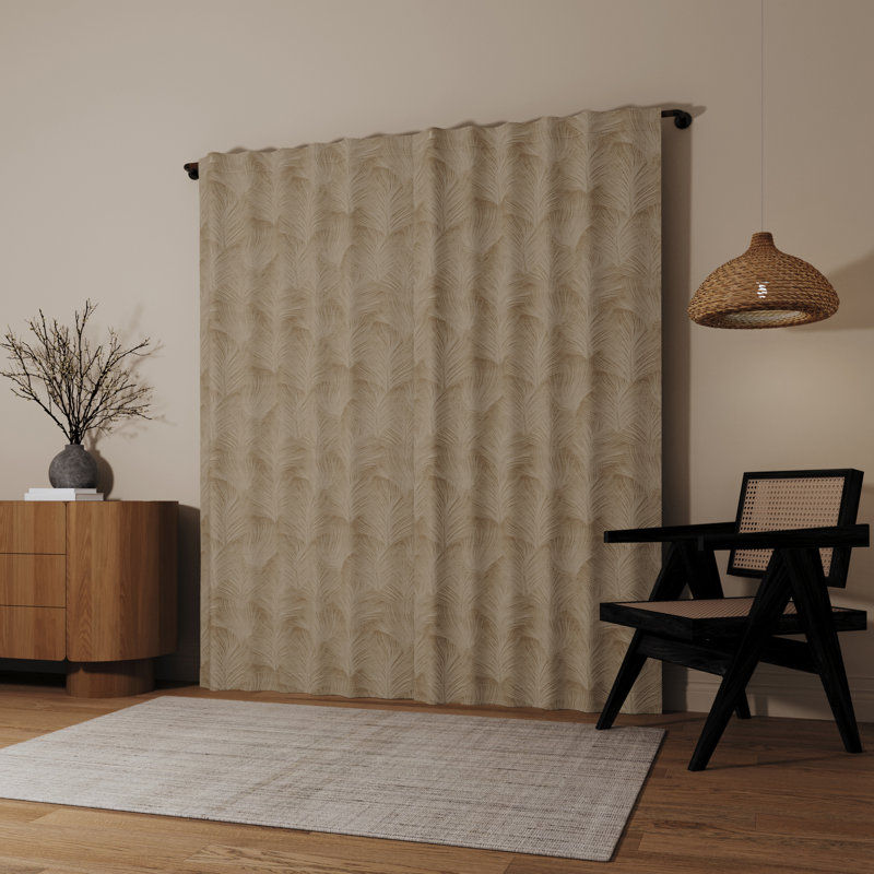 Panneau de rideau Indigo Road par égyptien Sherrod Coppa, Beige, L 50 po x L 96 po