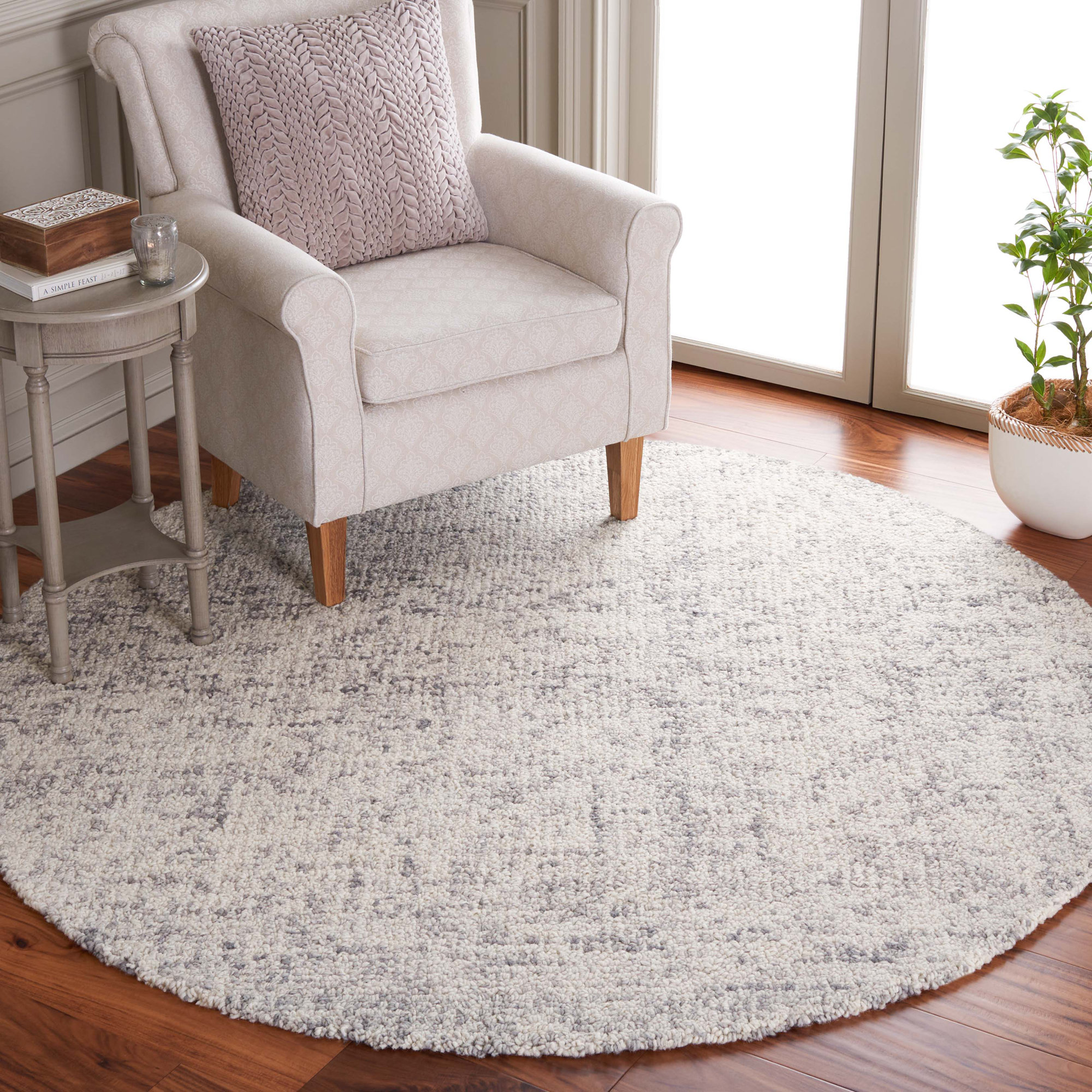 Evett Handmade Rug, Round 6'