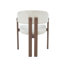 Linen Upholstered Metal Armchair in Beige-189642924-200066841