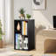 Bibliothèque noire Altamonte à 3 cubes, petite armoire de rangement avec tablettes ouvertes à 2 niveaux, rangement cubique moderne pour petits espaces-121867255-85072513