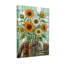 Plantes et fleurs, livres, tournesols, motif d'art en verre coloré-20605394