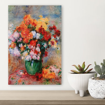 «Bouquet of Chrysanthemums», vers 1884, impression de fleur de printemps classique classique