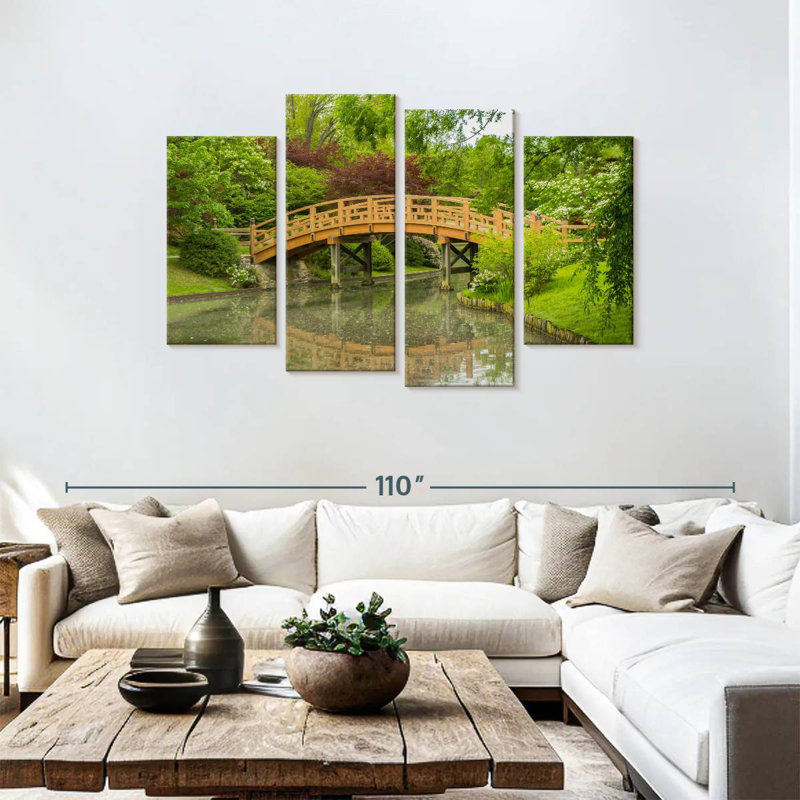 Pont de jardin japonais Sireci, H 48 po x l 75 po