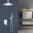1-Spray Patterns 16 In. Ceiling Mount Dual Fixed And Handheld Shower Head 2.5 GPM In White