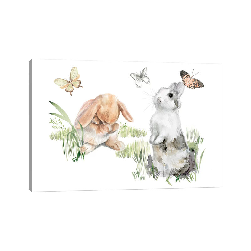 English Bunnies I by Jennifer Paxton Parker - Wrapped Canvas Print, 66.04cm H x 101.6cm W