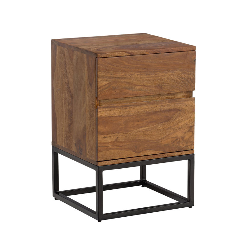 38cm W Metal Bedside Table