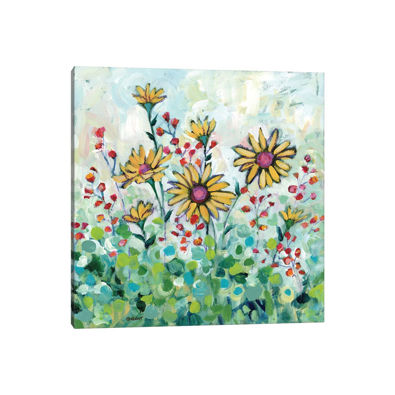 Floral XI by Teresa Kogut - Painting on Canvas, Wrapped Canvas, 66.04 cm H x 66.04 cm W x 1.91 cm D