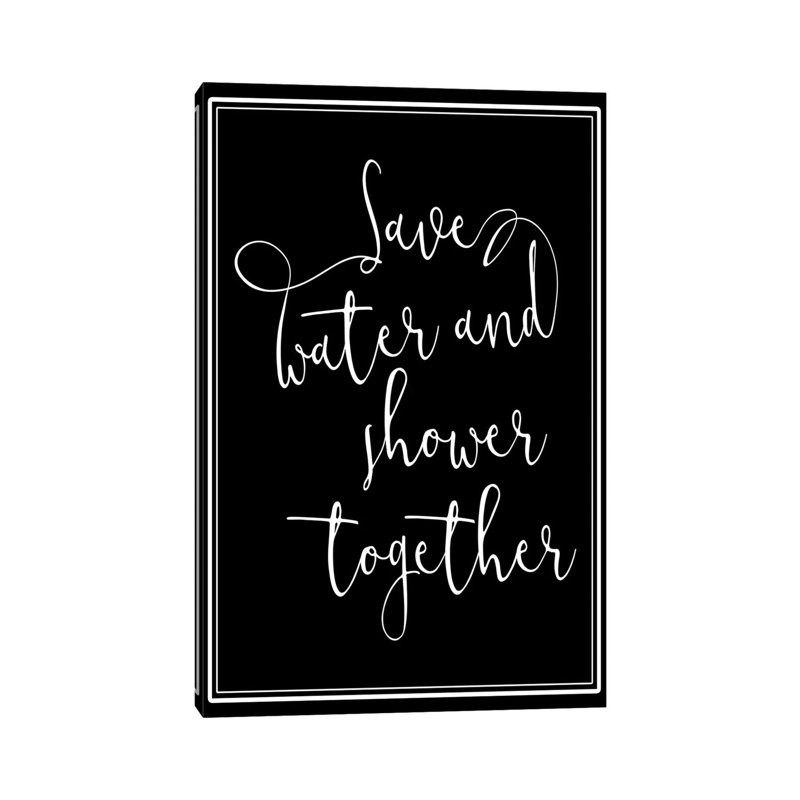 Shower Together by Milli Villa - Wrapped Canvas Print, 20.32 cm H x 30.48 cm W
