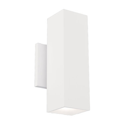 Luminaire mural double intérieur / extérieur à intensité variable 12 "à DEL Cubix avec interrupteur de température de couleur (2700K / 3000K / 3500K / 4000K / 5000K)