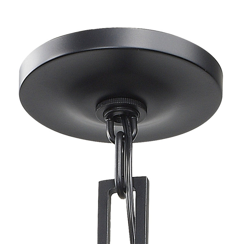 Luminaire suspendu cylindrique à 1 lumière Amea, Noir