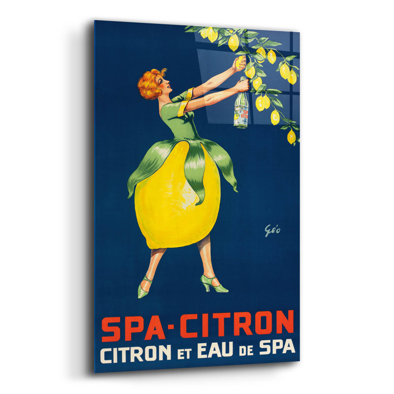 "Spa Citron" par Vintage Posters, H 24 po x l 16 po x P 0,2 po