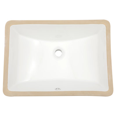 21.5"x15" Undermount Ceramic Sink For Bathroom With Overflow - Elegant Modern Appearance, Stain , Different Areas European Design, Fits Multiple Settings