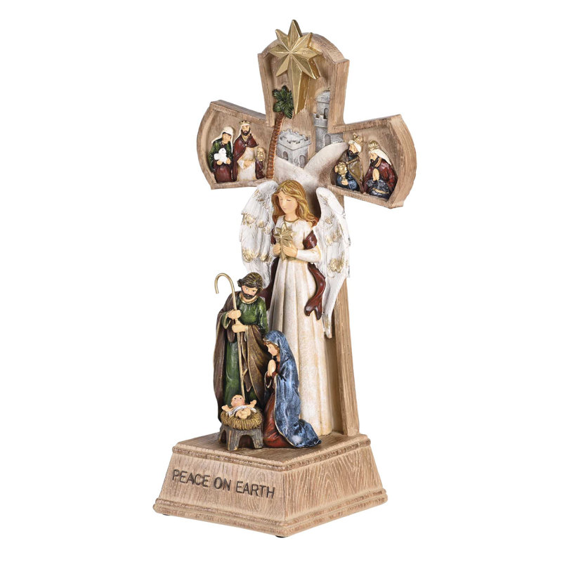 Figurine de Noël Nativité paix terre