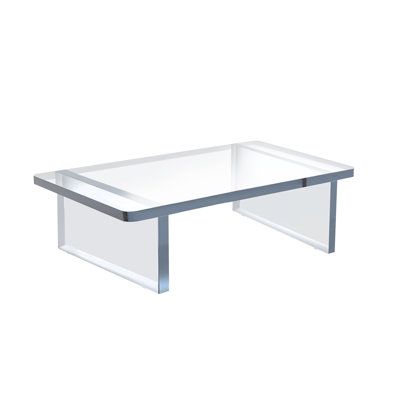 Acrylique transparent l 11,75 po x P 7,75 po x H 4 po avec rehausse de luxe et pare-chocs
