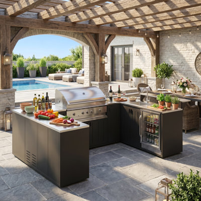 118" W  Outdoor Kitchen Island