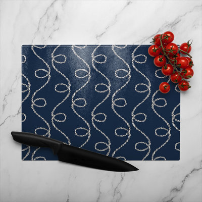 Swirled Rope Glass Chopping Board