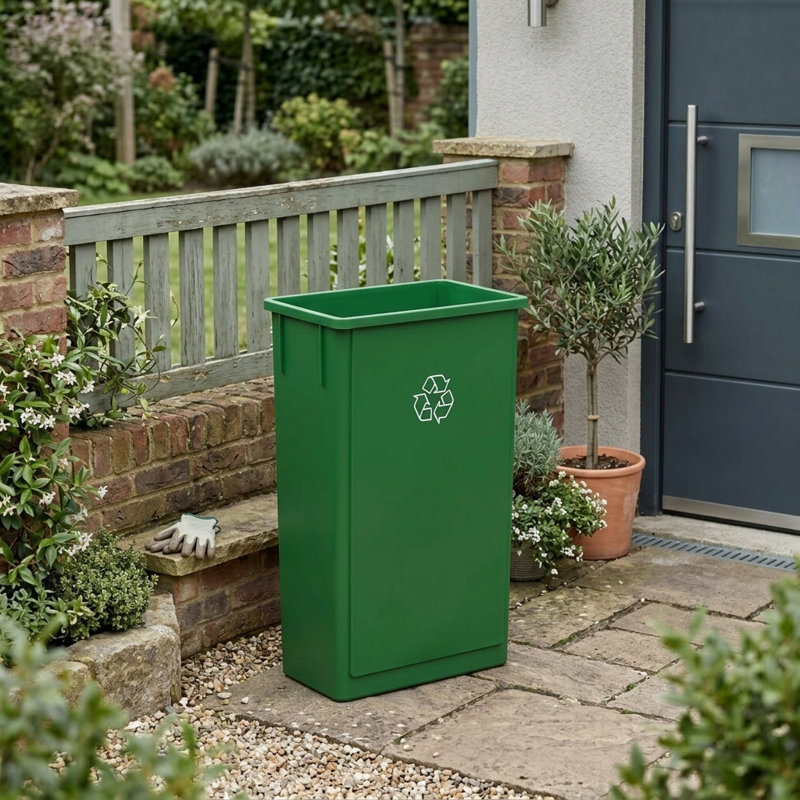 Poubelle de recyclage en plastique 23 gallons, Vert