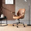 Rayniya Ergonomic Suede Executive Task Chair with Padded Arms, Swivel & Tilt, for Home Office-1934452162