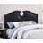 Black Faux Leather Unique Design Headboard 1Pc California King Size Bed Bedroom Furniture Nailhead Upholstered Modern Bedframe