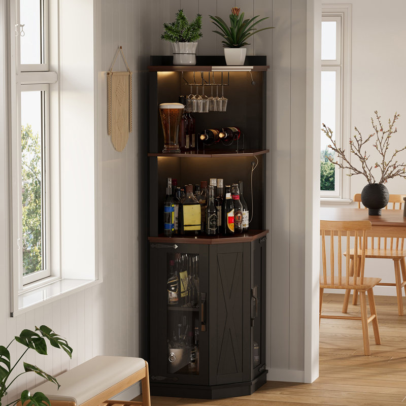 Bar de coin 67,3 "avec prises de courant et lumières