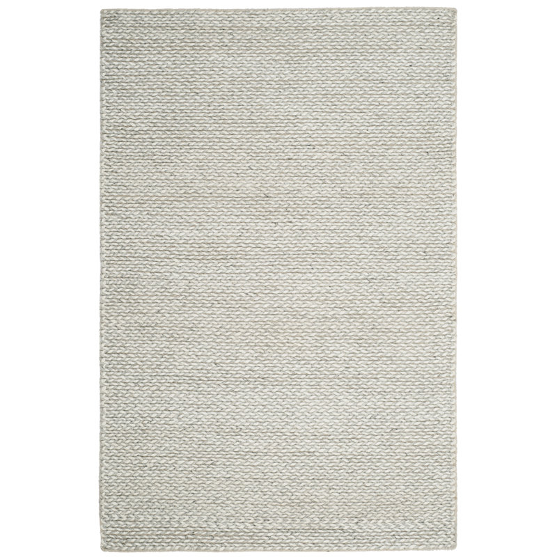 Hand-Tufted Ivory/Silver Area Rug, Rectangle 2'3" x 4'