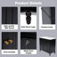 Meuble-lavabo de 91 cm avec lavabo, armoire de salle de bain avec tiroirs, structure solide et panneaux en MDF, noir