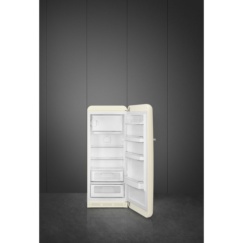 SMEG 50s Style 24'' Top Freezer 9.92 cu. ft. Refrigerator, Right, Cream