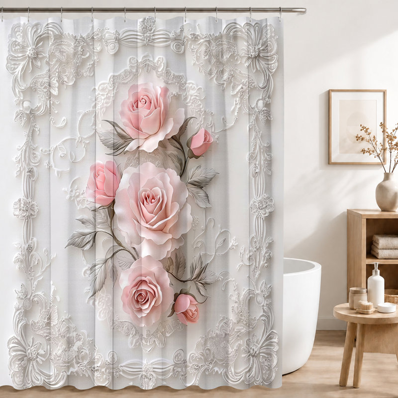 Rideaux de douche avec crochets inclus