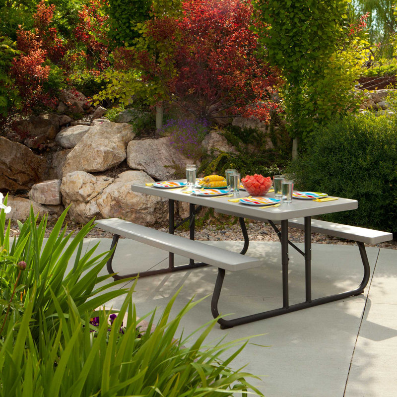 Lifetime 6-Foot Classic Folding Picnic Table, Putty